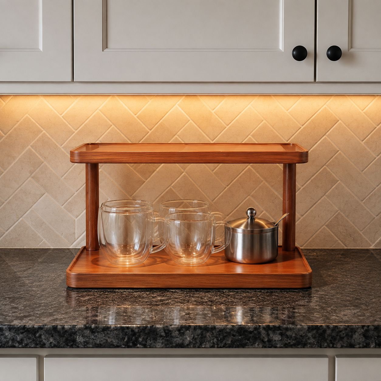 Desktop storage rack cup storage rack dining table countertop workstation water cup coffee cup tea s
