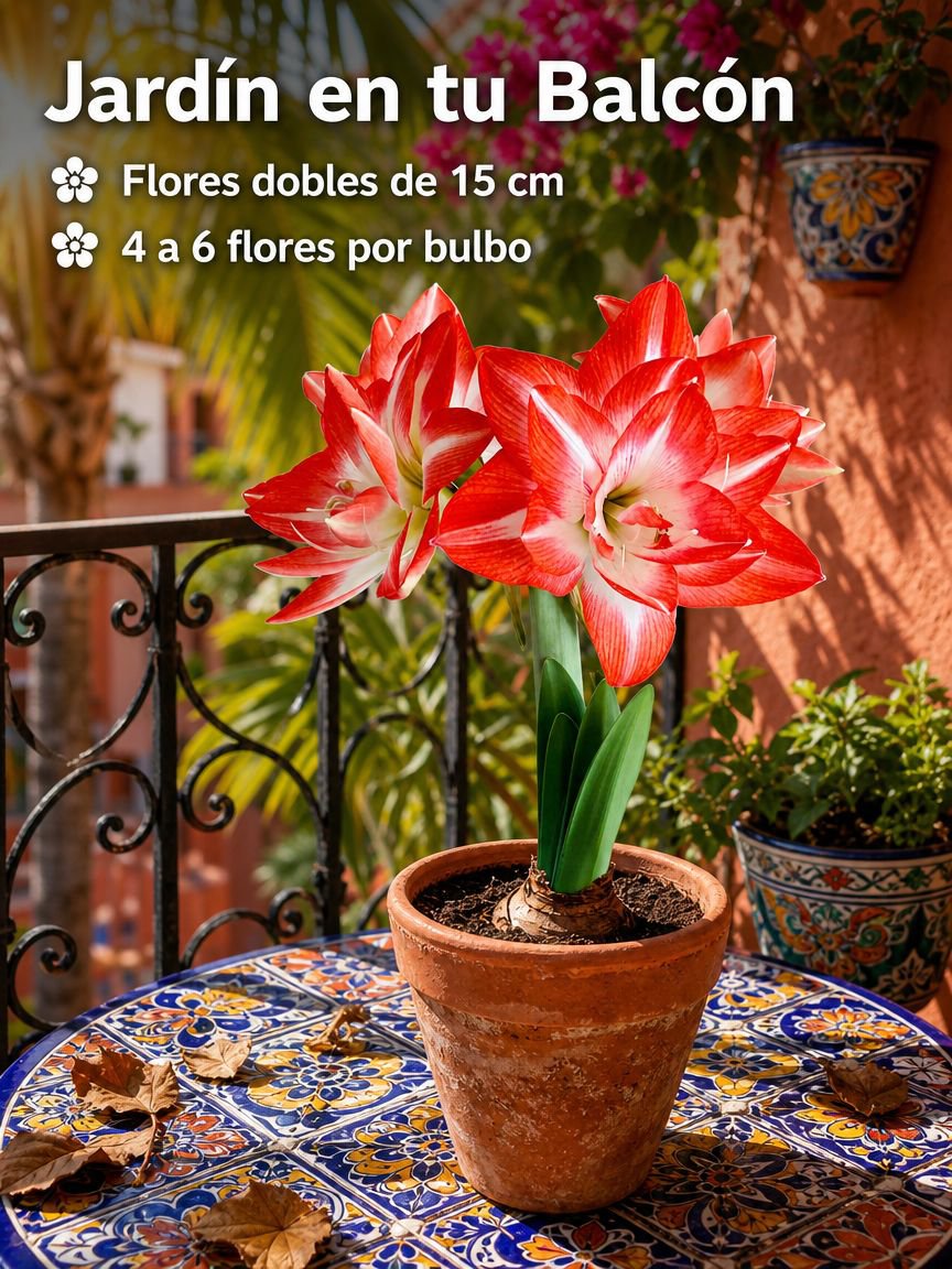 Bulbos de flores dobles de amaryllis