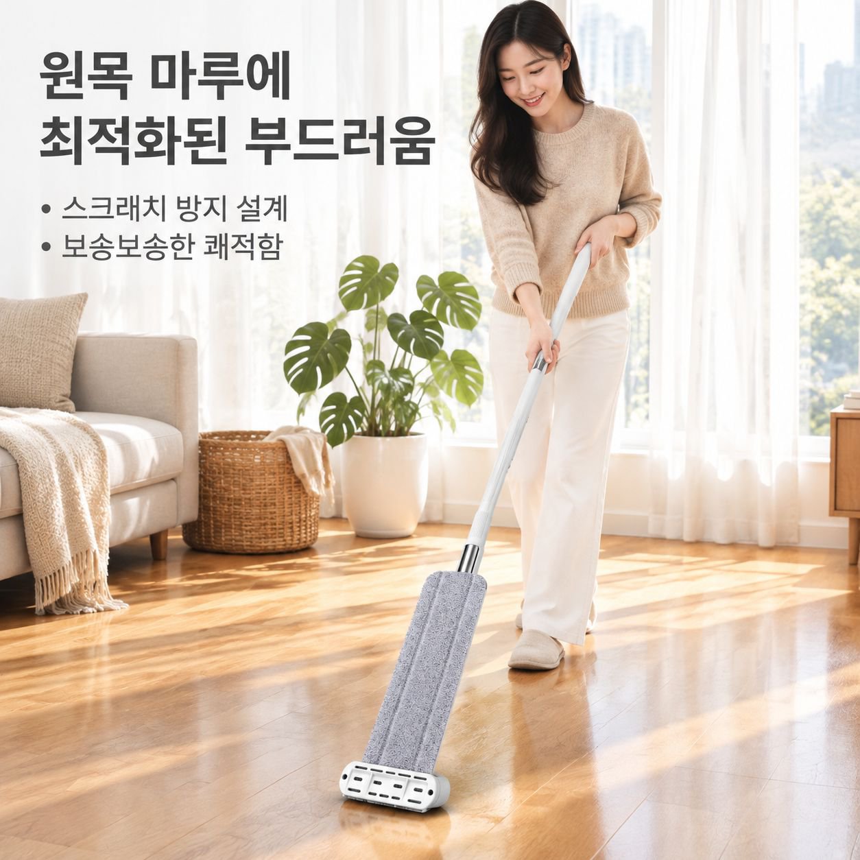 다기능 플랫 회전 밀대