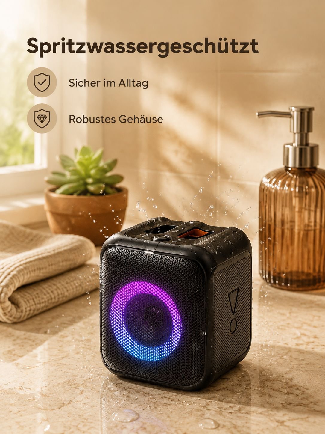 Tragbarer kabelloser Bluetooth-Lautsprecher