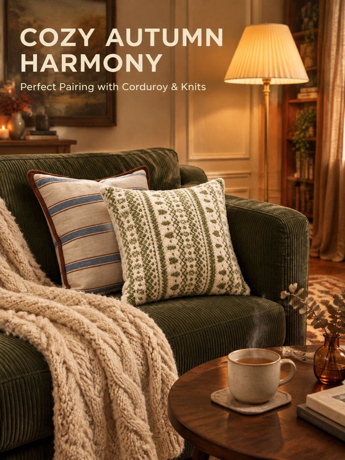 Retro accent pillow cover featuring playful bone motifs