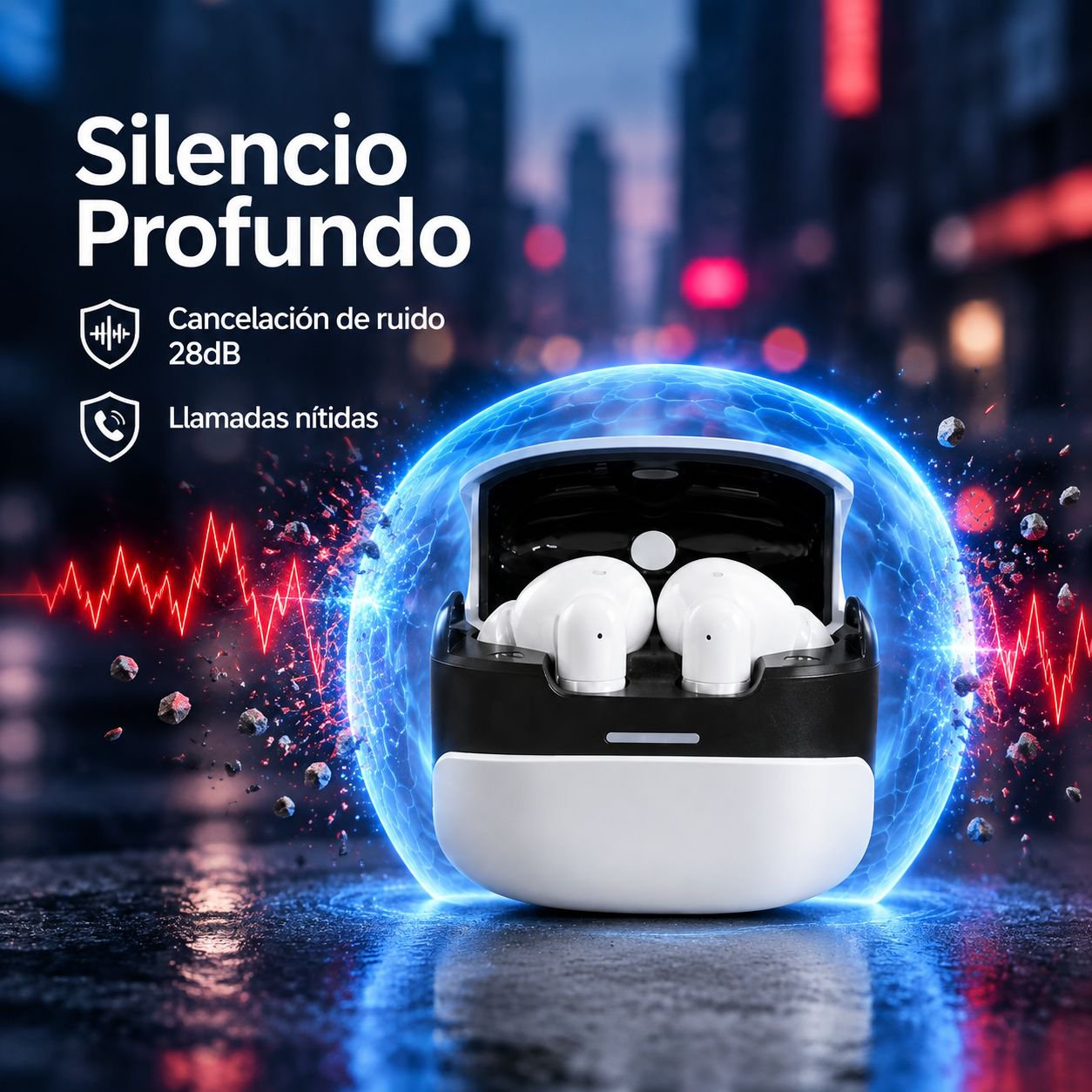Auriculares Bluetooth Polo con cancelación de ruido y uso cómodo