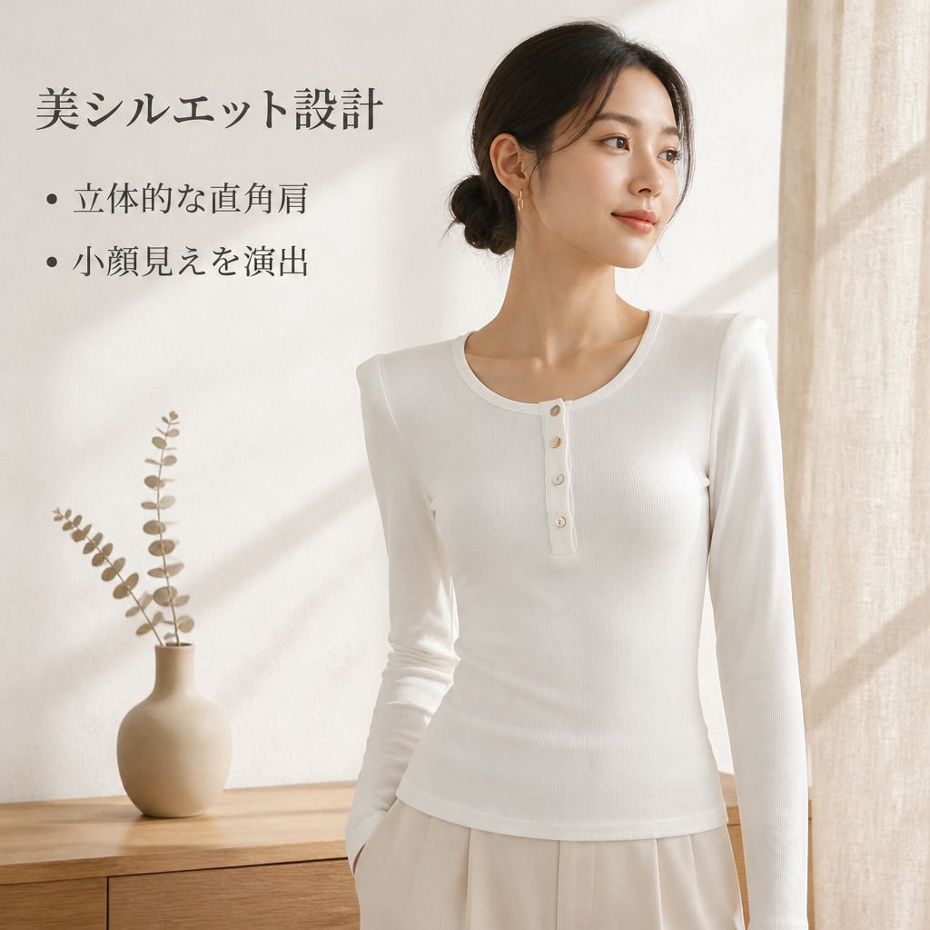 YOUYE 2026秋新作 レディース 長袖Tシャツ 韓国風 ジャストショルダー スリム インナー