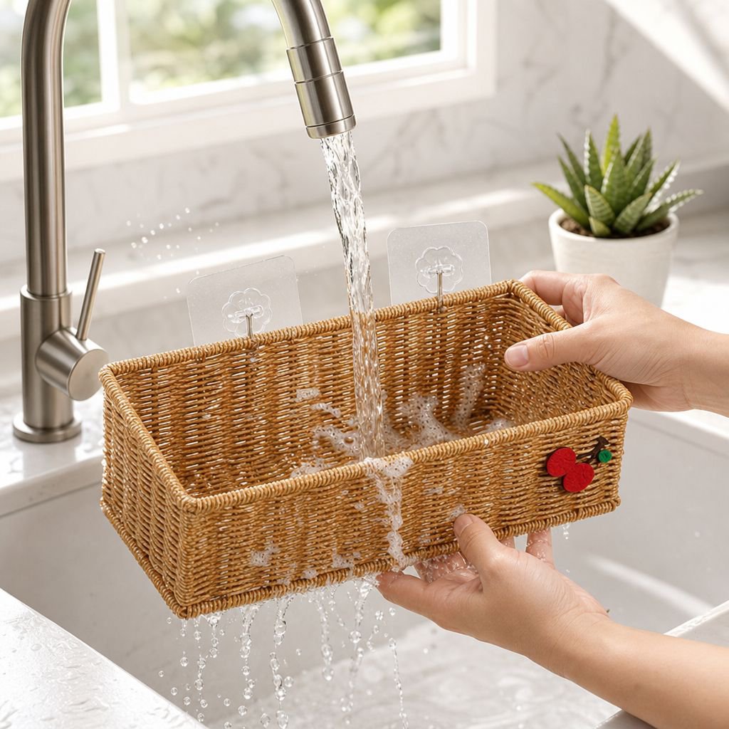 Multipurpose organizer shelf holding toiletries