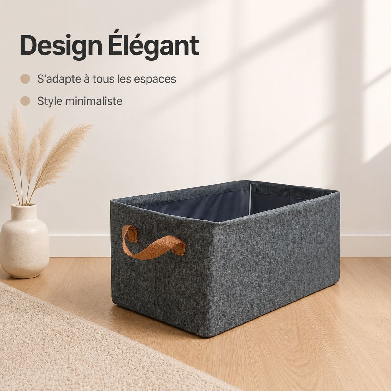 Boîte de rangement à tiroirs avec poignées