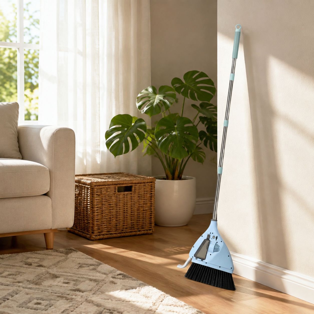 2-in-1 vacuum cleaner and broom, multi-functional handheld electric vacuum cleaner and broom.