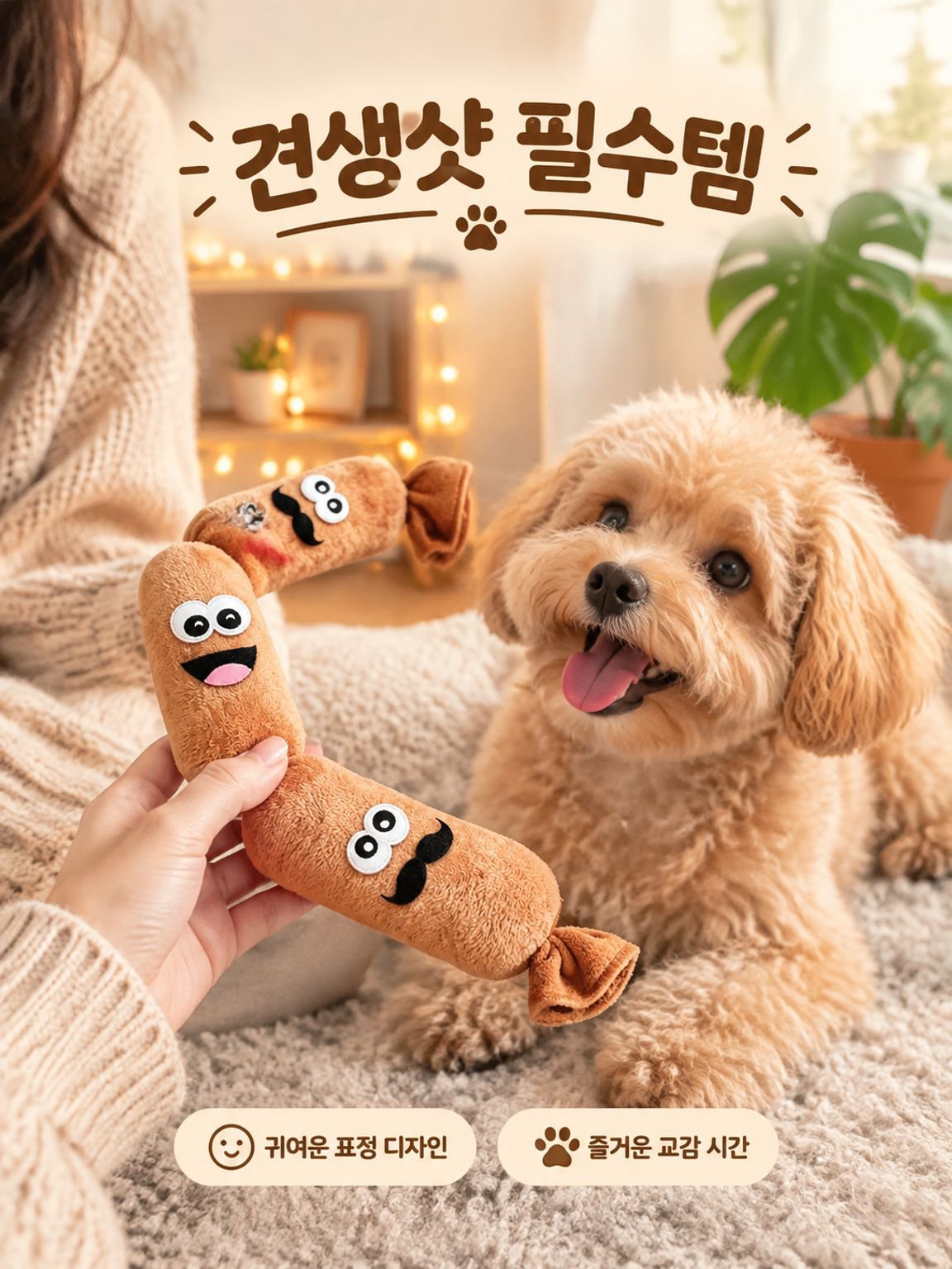 대소시지 강아지 장난감