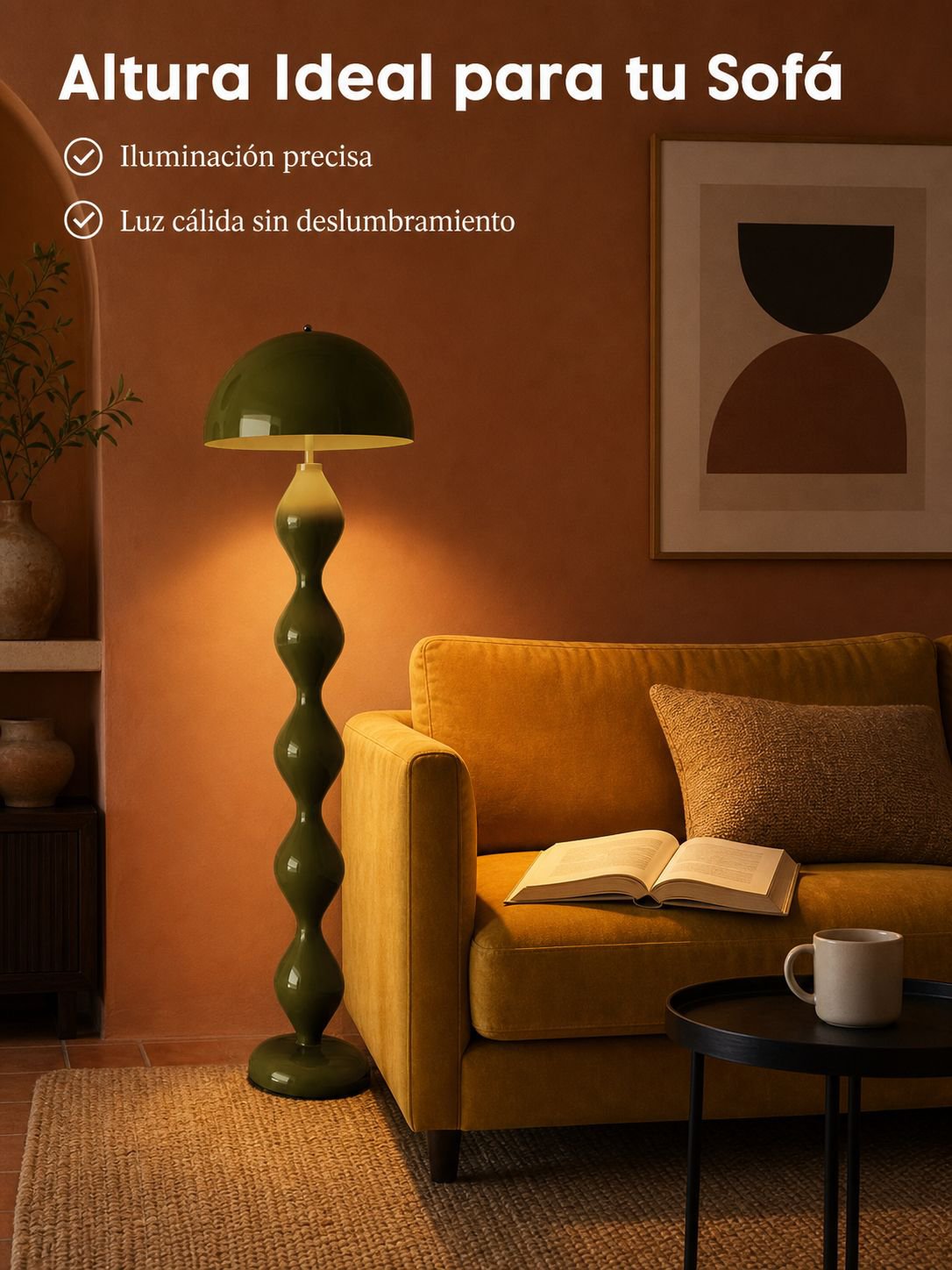 Creative corner illuminated mushroom floor lamp