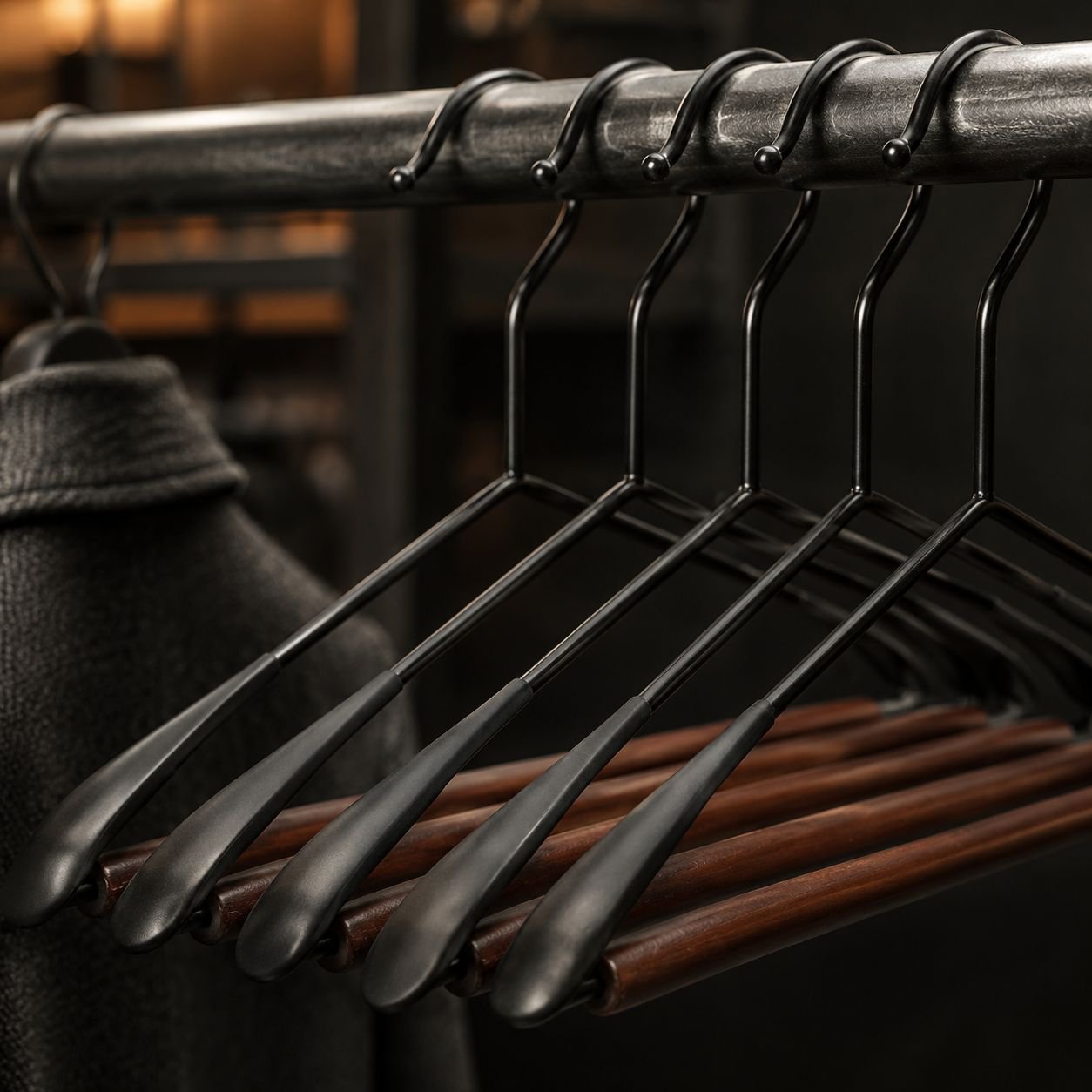 Elegant anti-slip hanger for home closet storage