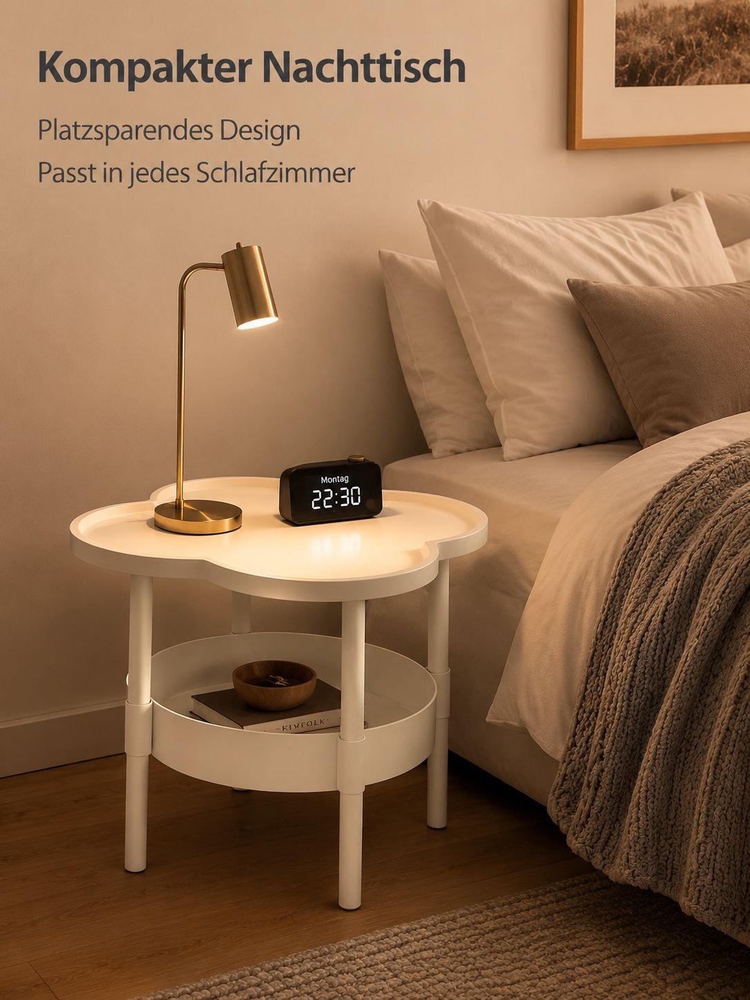 Mobiler Beistelltisch für Sofa, Nachttisch und Aufbewahrung zu Hause