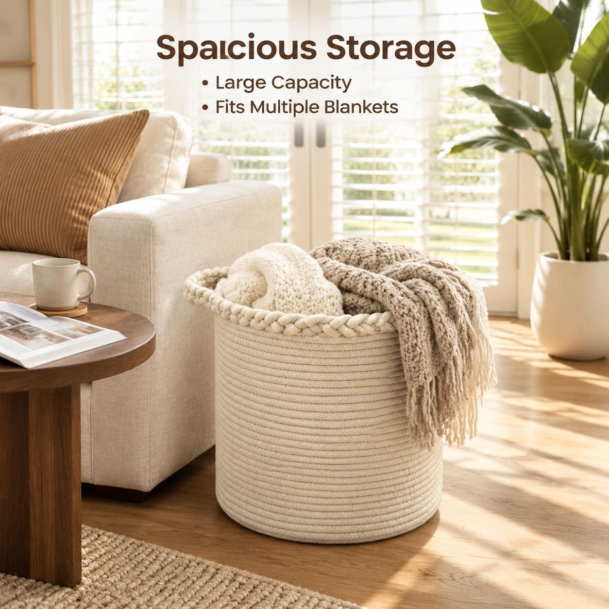 Multi-purpose Cotton Woven Basket