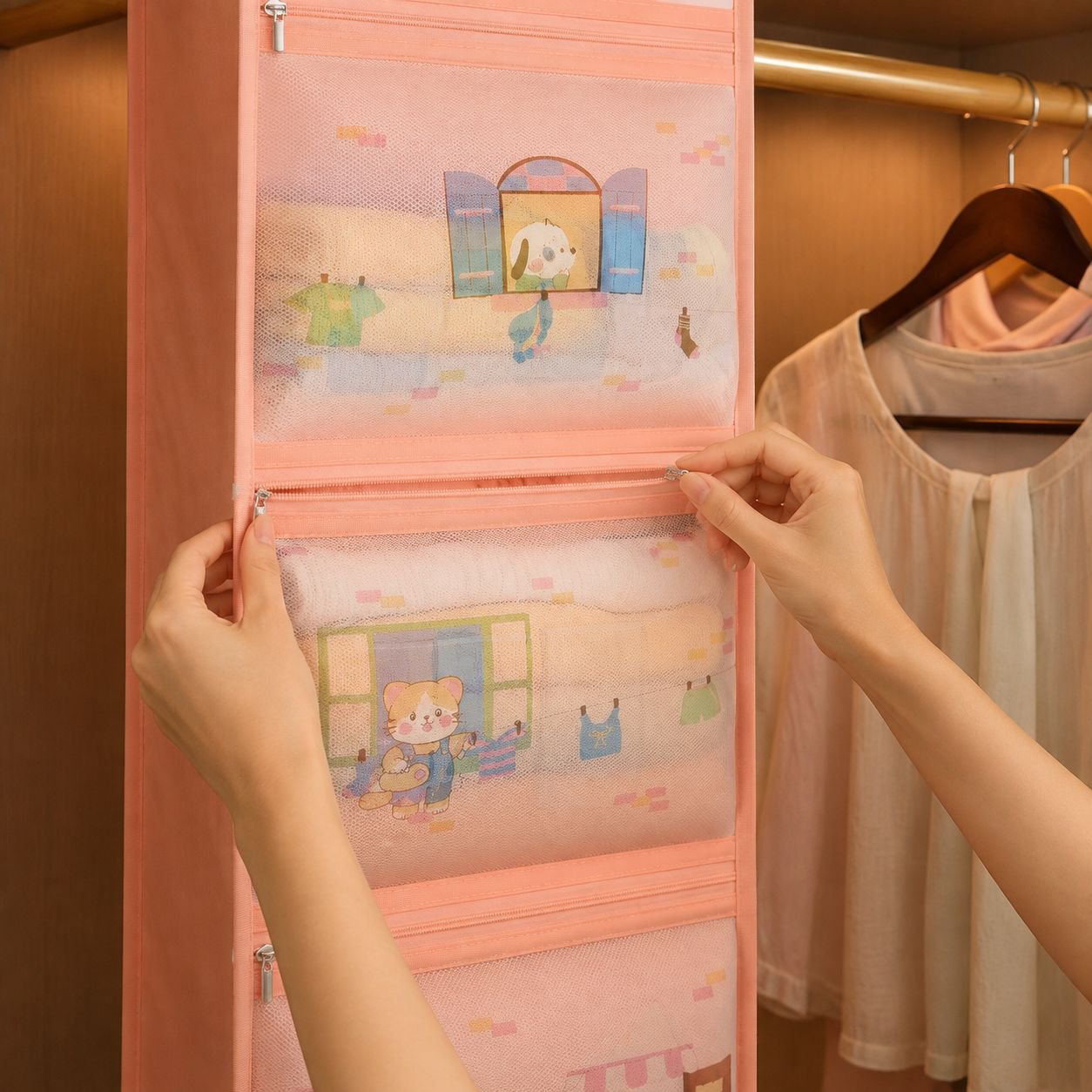 Organizador de ropa interior con tres separadores