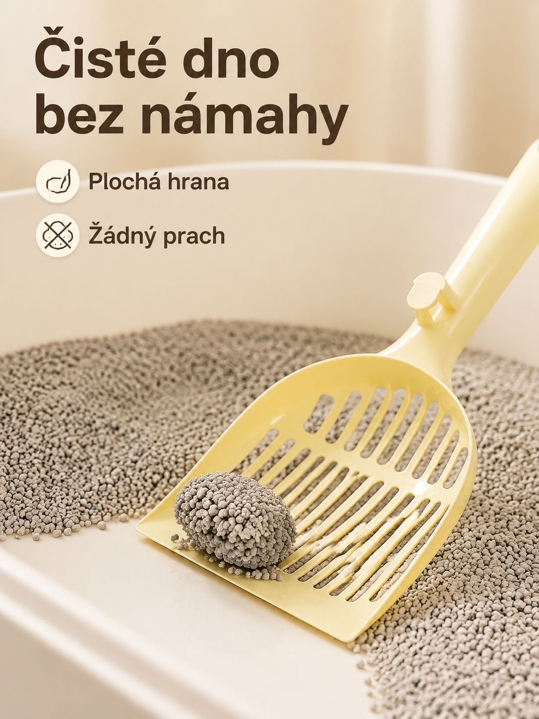 Lopatka na čištění kočičího steliva