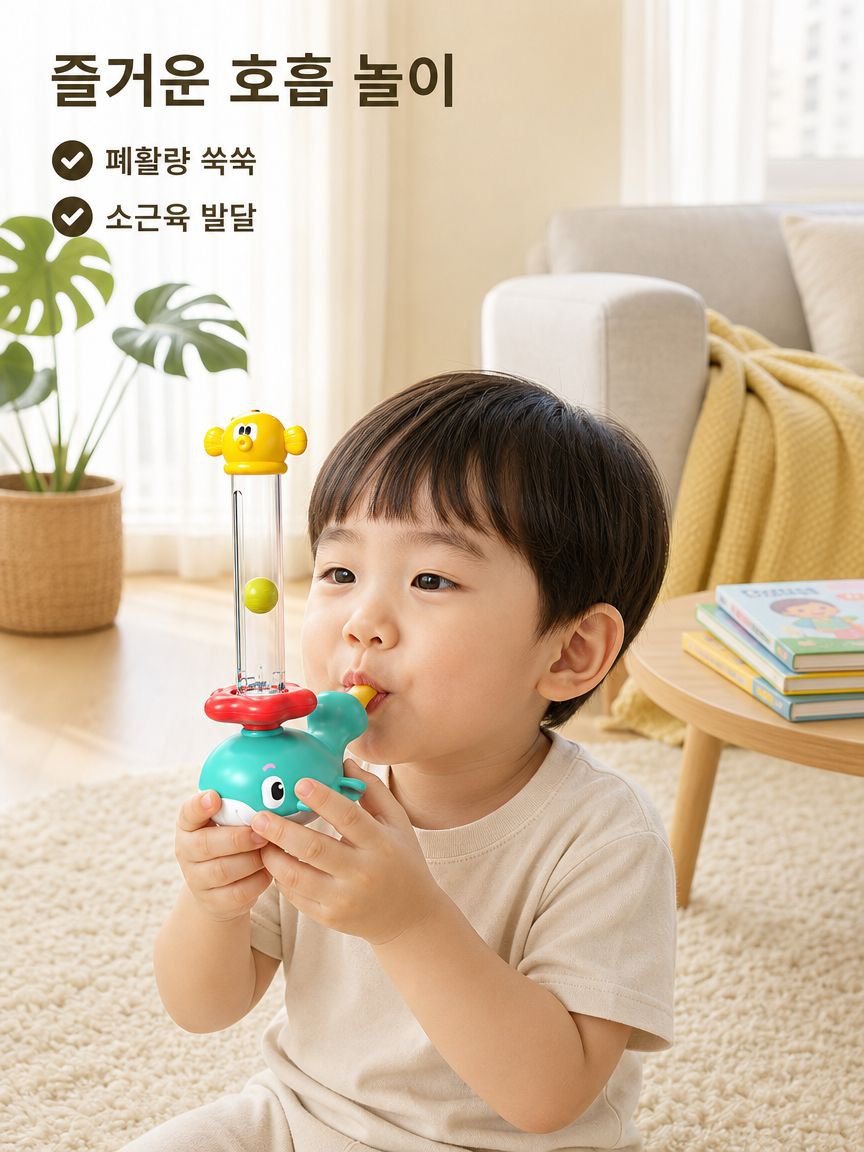 어린이 폐활량 훈련 부는 공 장난감 구강 운동기