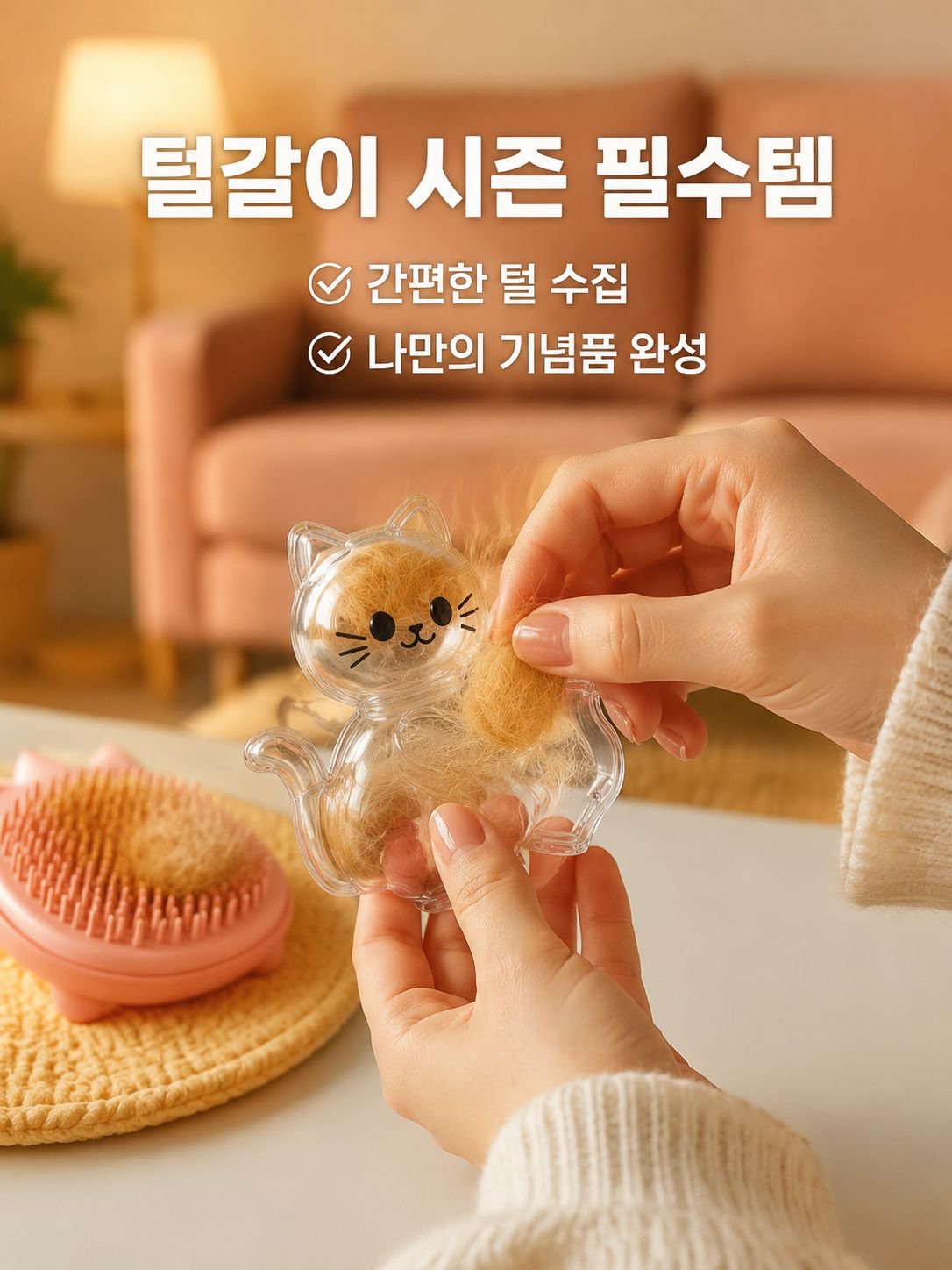 고양이 모양의 냉장고용 자석