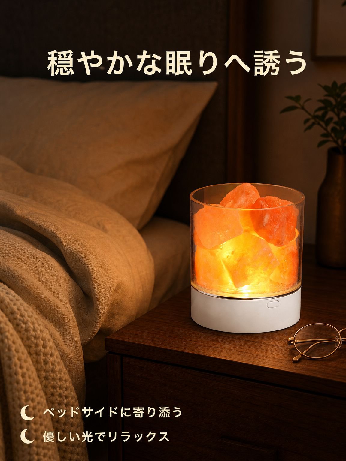 空気清浄機能付き岩塩ナイトライト
