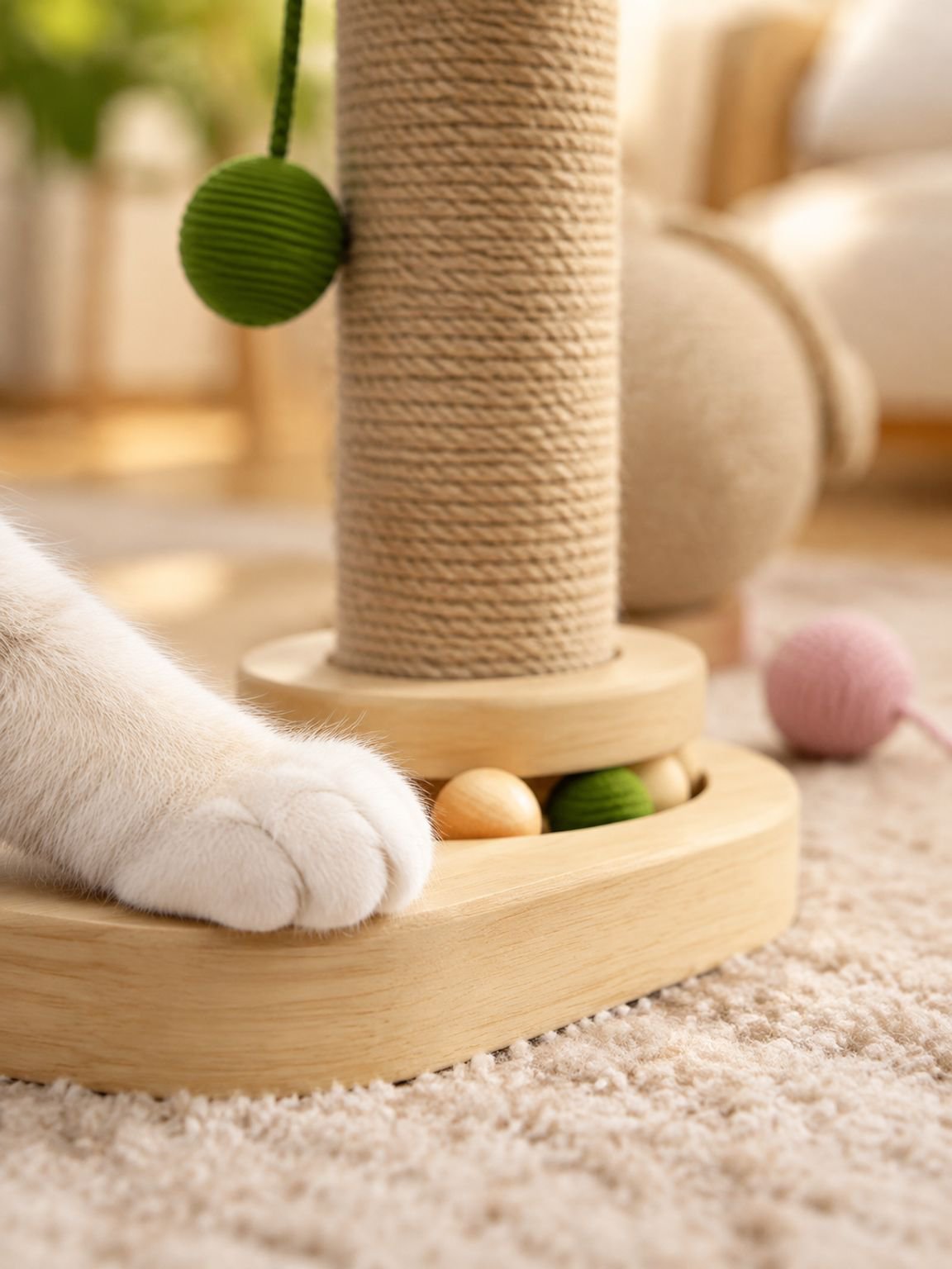 Árbol rascador para gatos con diseño de palmera