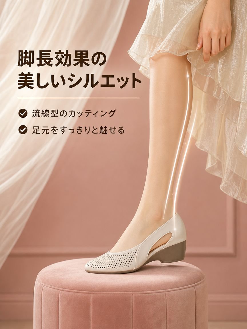 軽量で歩きやすいレディースパンプス
