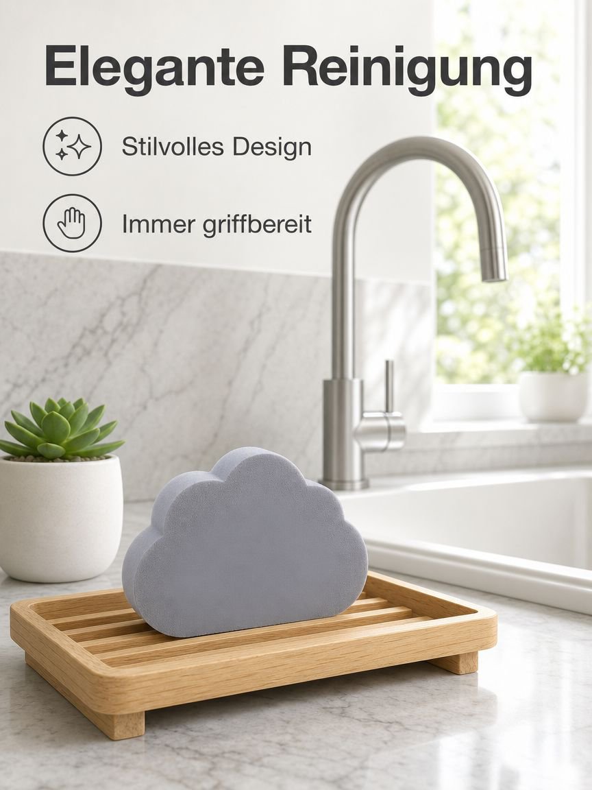 Küchenspülbecken-Antikalk-Reinigungsschwamm, Cloud PVA Super-Absorptionsschwamm