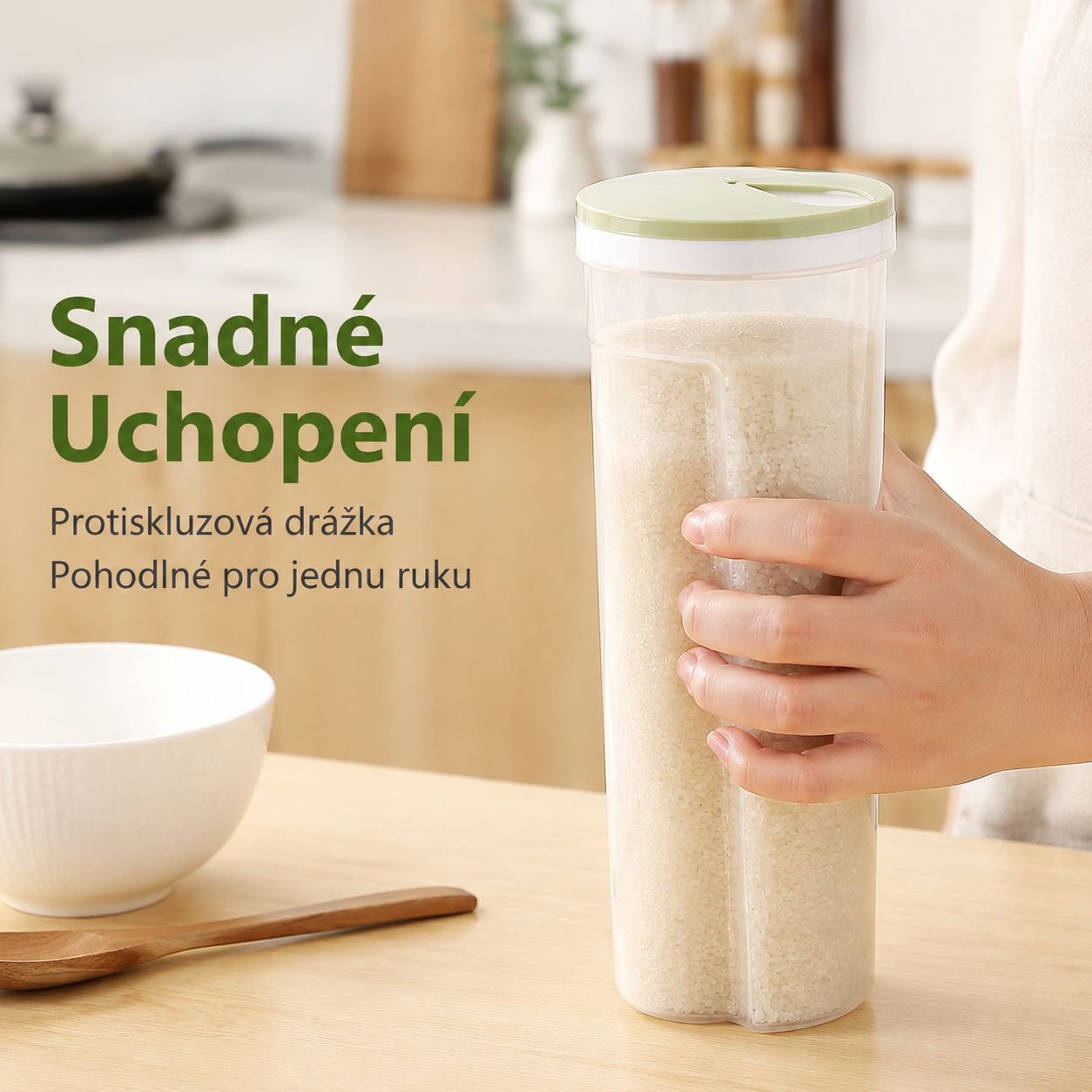 Kuchyňská nádoba na třídění obilovin