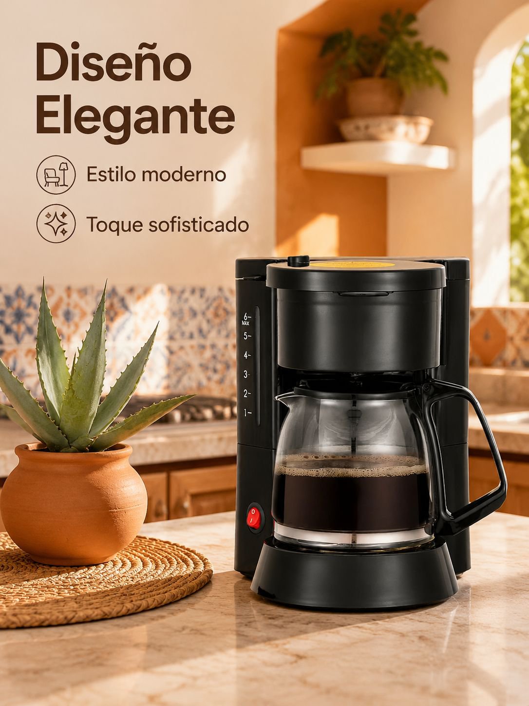 Cafetera de goteo americana doméstica de gran capacidad