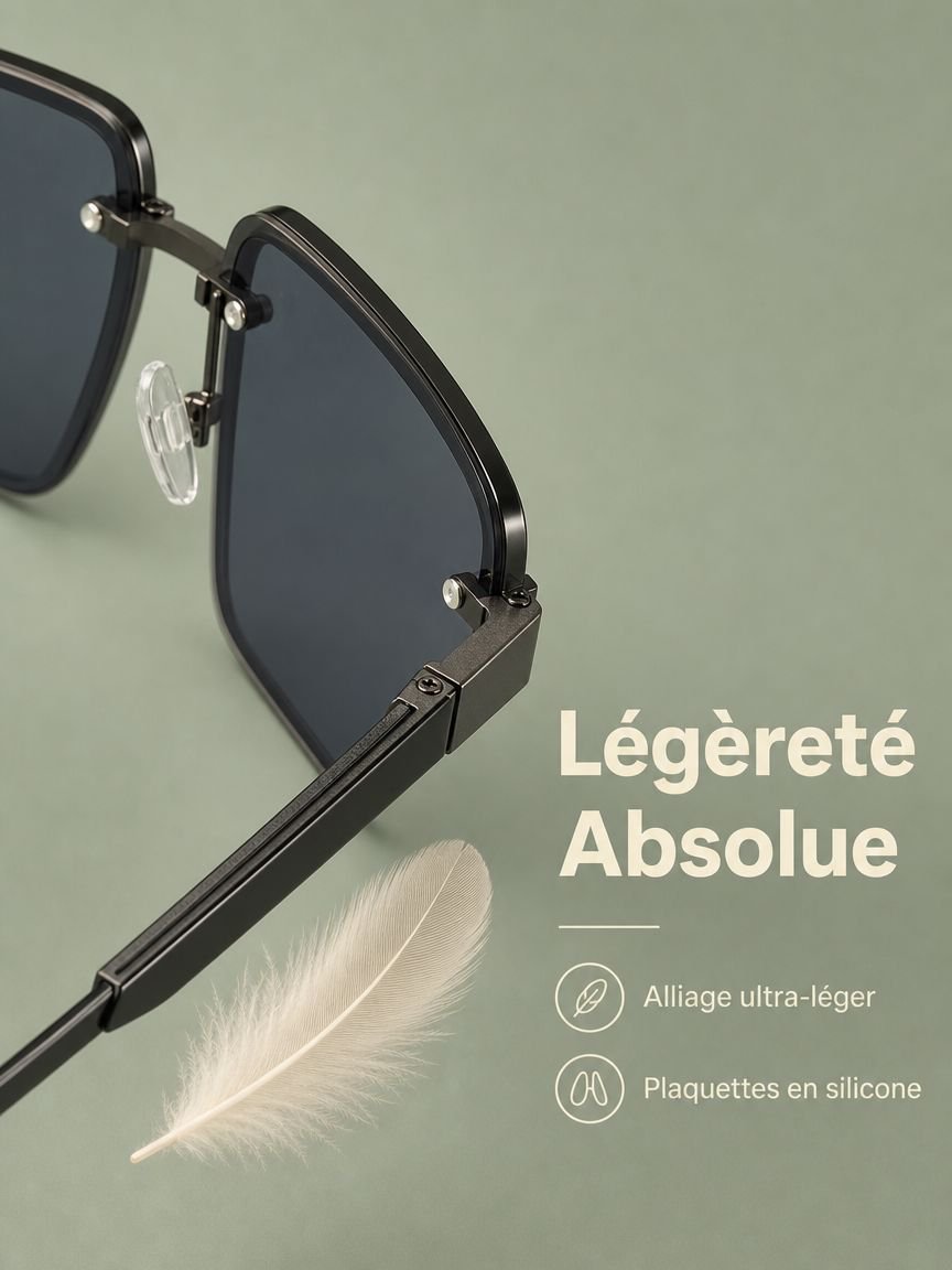 Lunettes de soleil vintage à demi-monture en métal avec verres dégradés