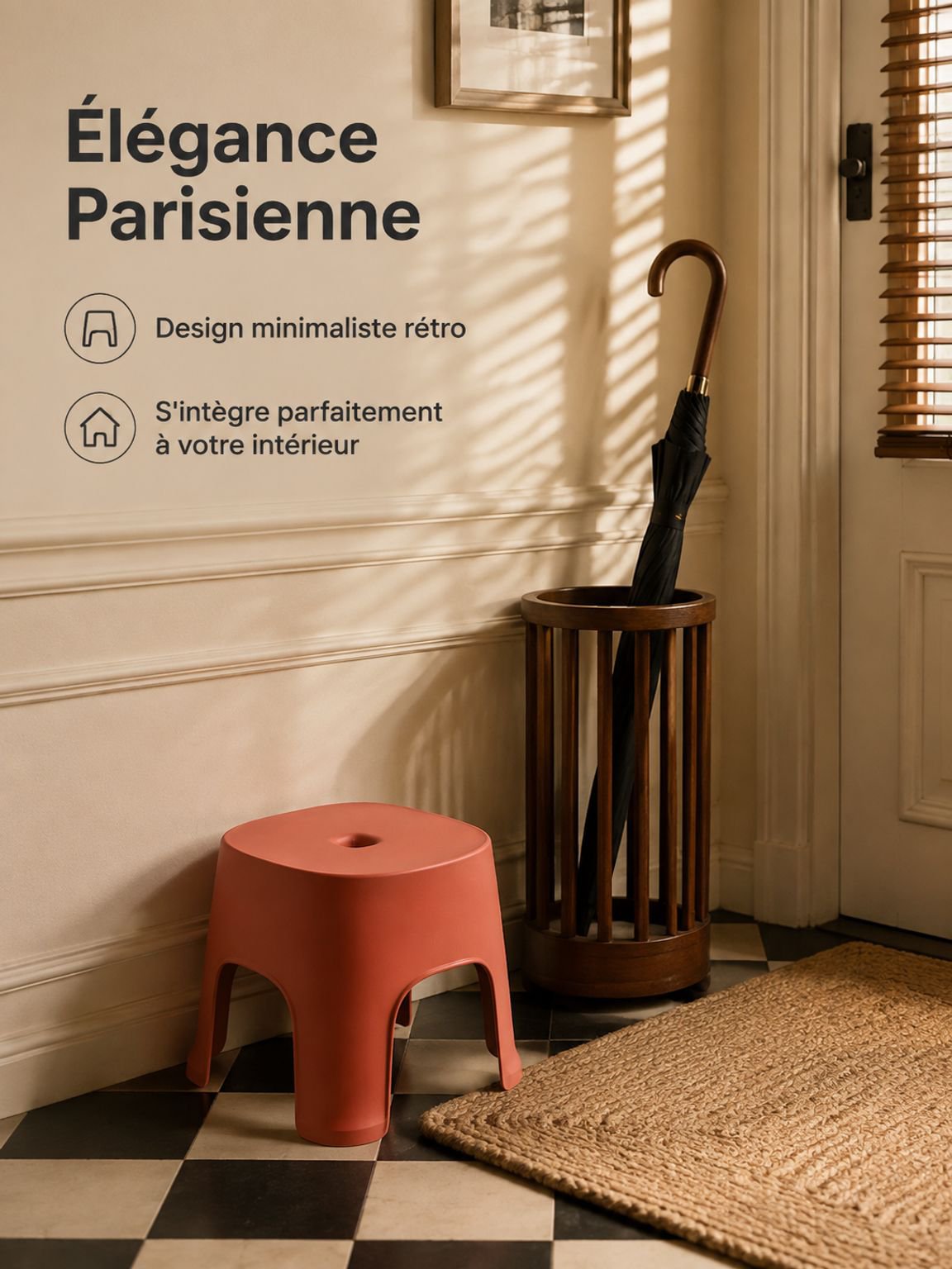 Tabouret de maison pour s’asseoir en changeant de chaussures