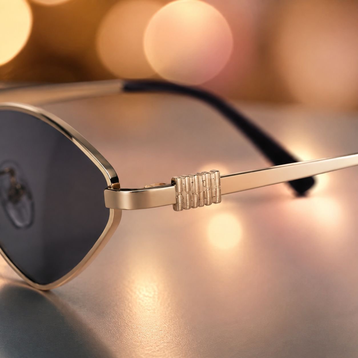 Metal Polygonal Ocean-themed Women's Small Square Sunglasses