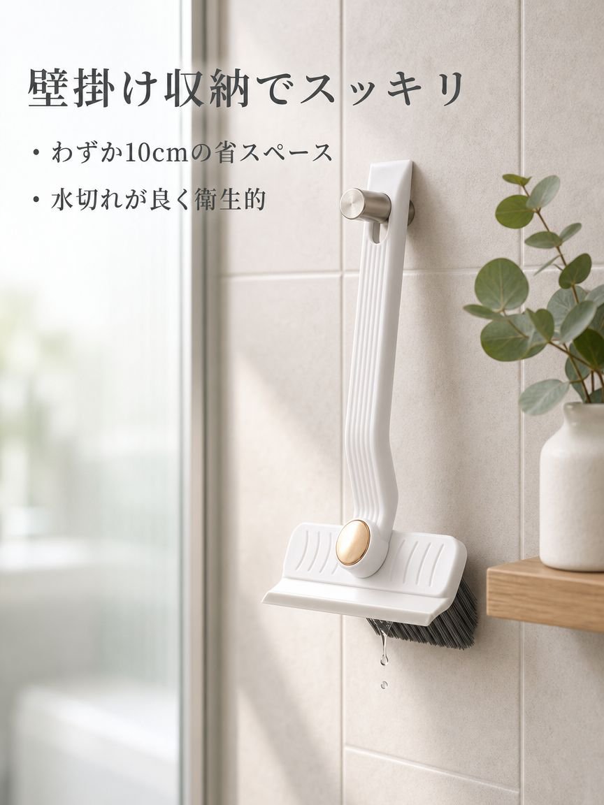 回転式スクイージー多機能ブラシ