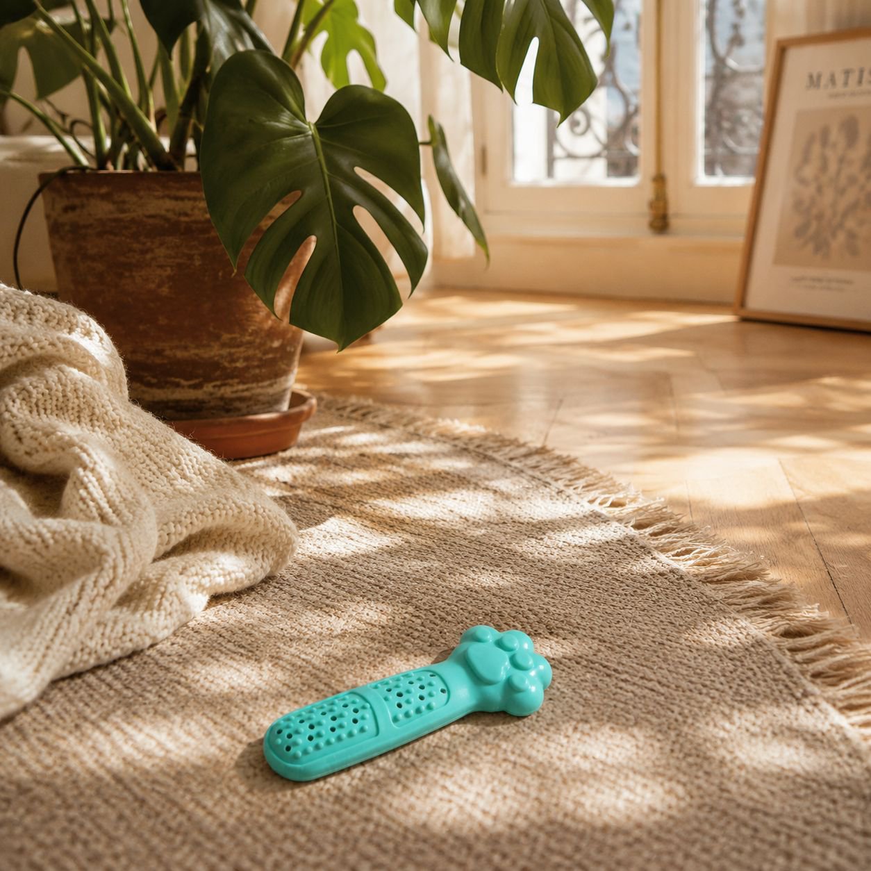Jouet nettoyant pour dents avec herbe à chat