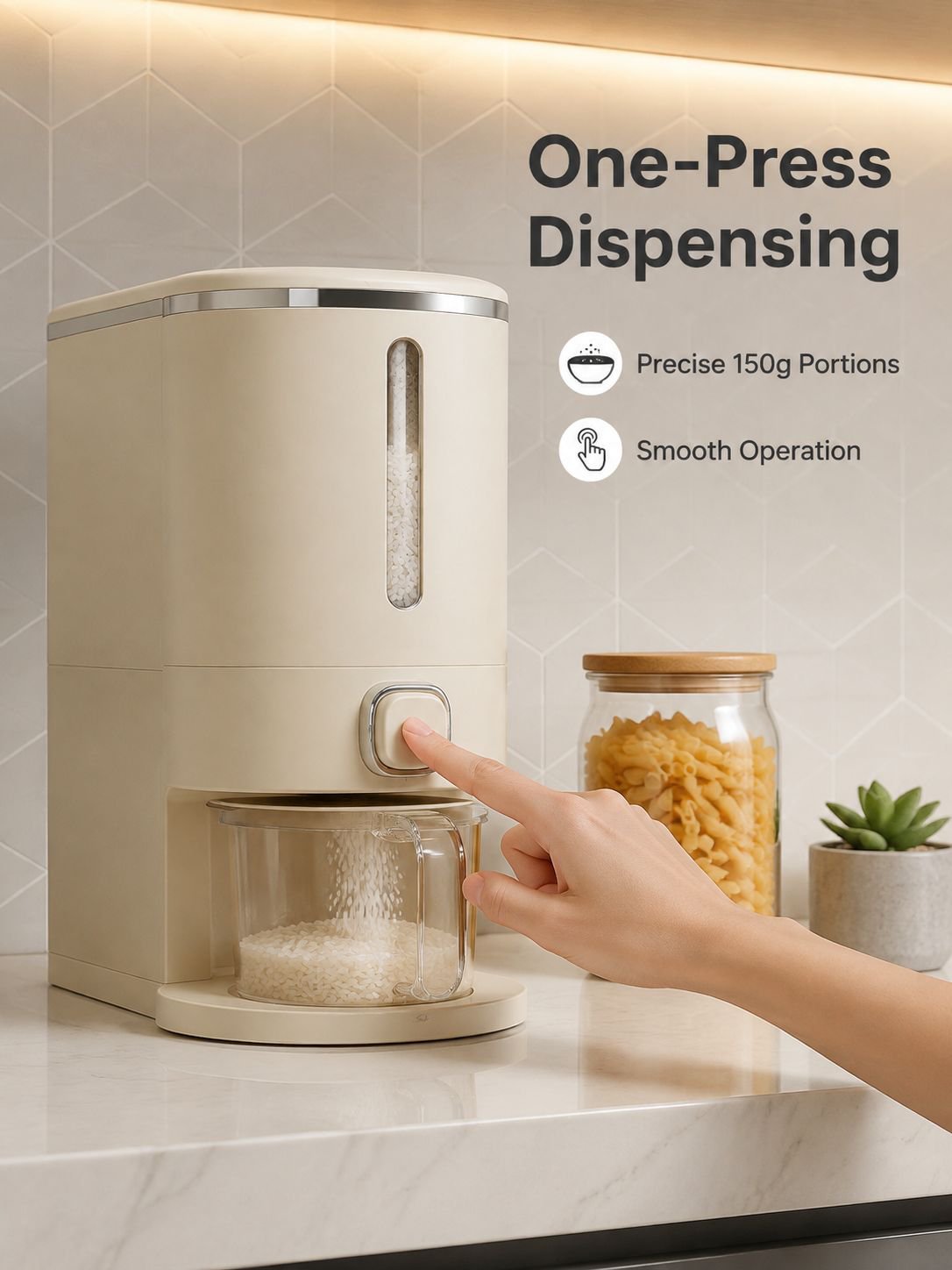 Press-down moisture-proof rice box