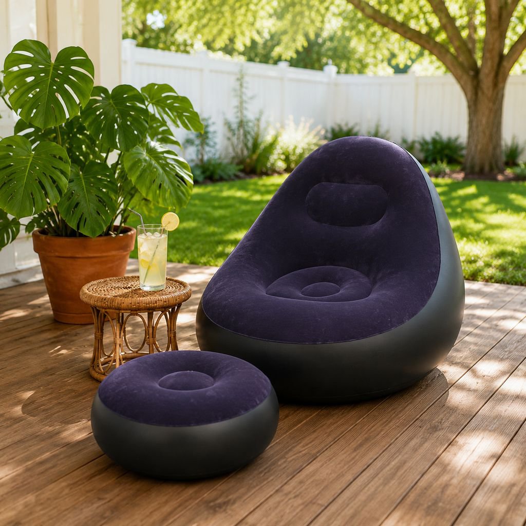 Thickened Inflatable Foldable Outdoor Sofa Chair