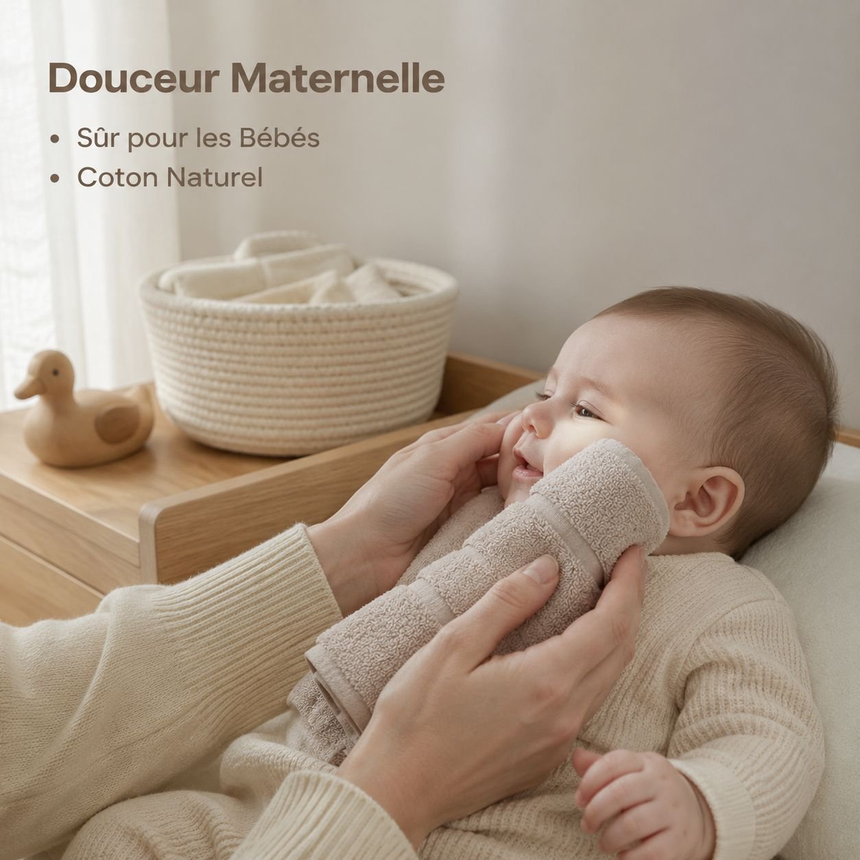 Serviette de visage en coton catégorie A