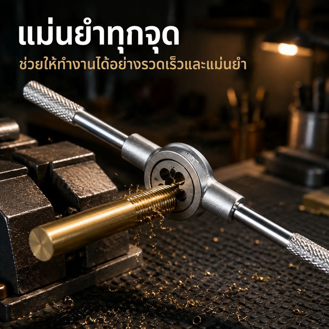ดอกต๊าป ดาย ประแจ และเครื่องมือช่างแบบต่างๆ หลายขนาด