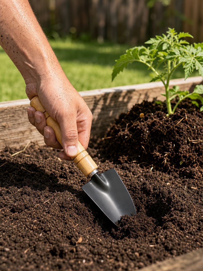 Compact garden tool kit for balcony gardens