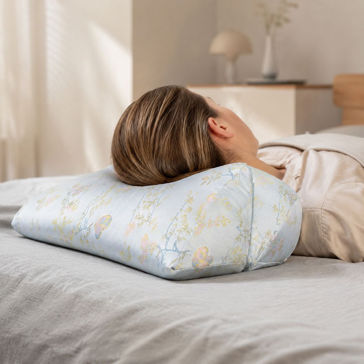 Adult Herbal Sleep Aid Detachable Electric Heated Cervical Pillow