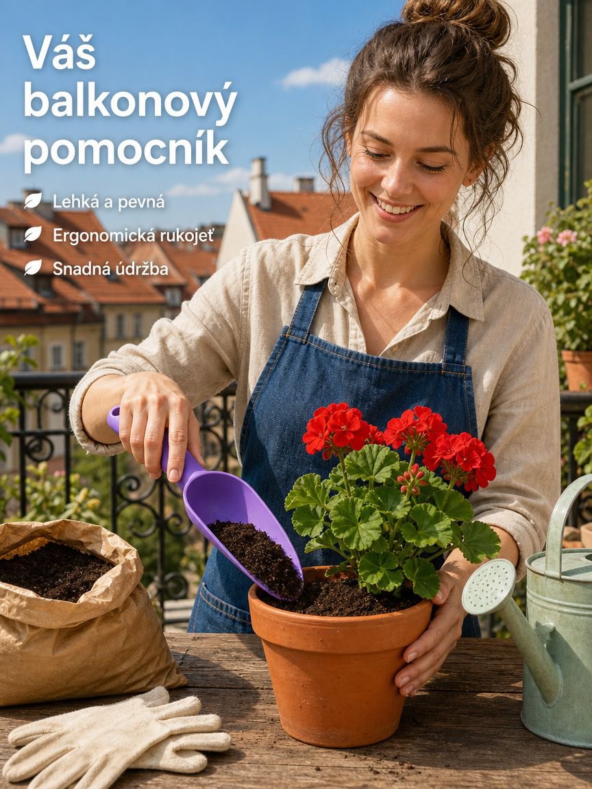 Zahradní zesílená plastová lopatka na balkon