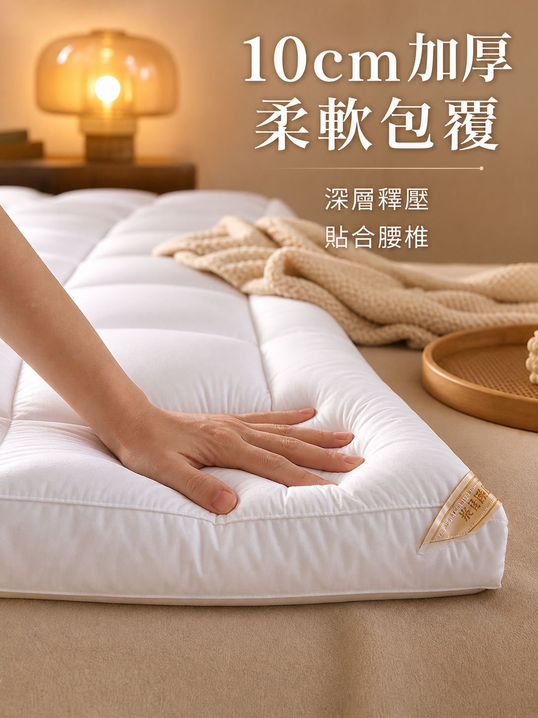 超柔軟羽絲絨床墊