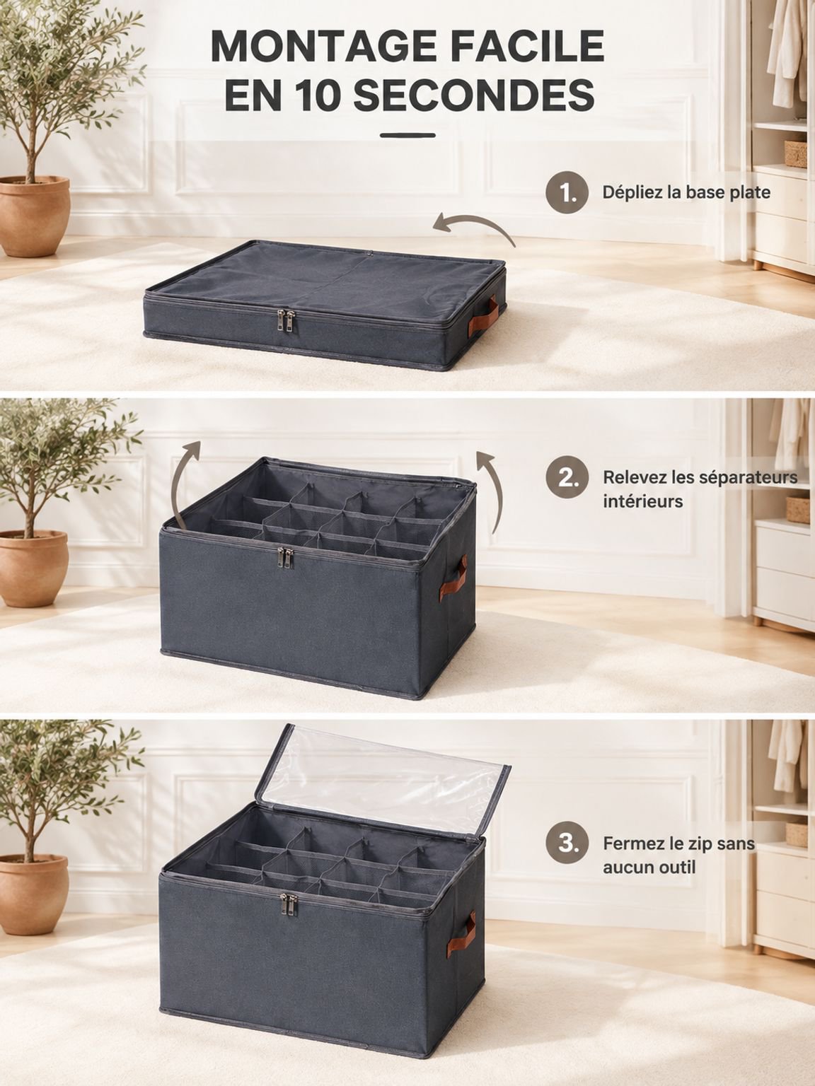 Boîte transparente pour identifier rapidement ses chaussures