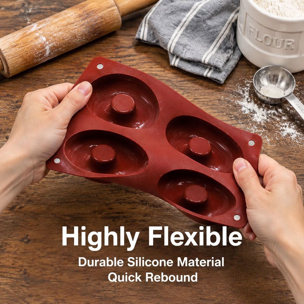 Easy-release donut baking mold