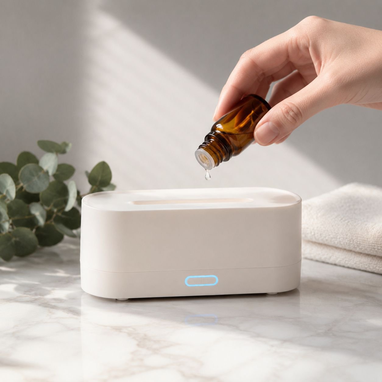 Difusor y humidificador USB de 160ml con forma de llama