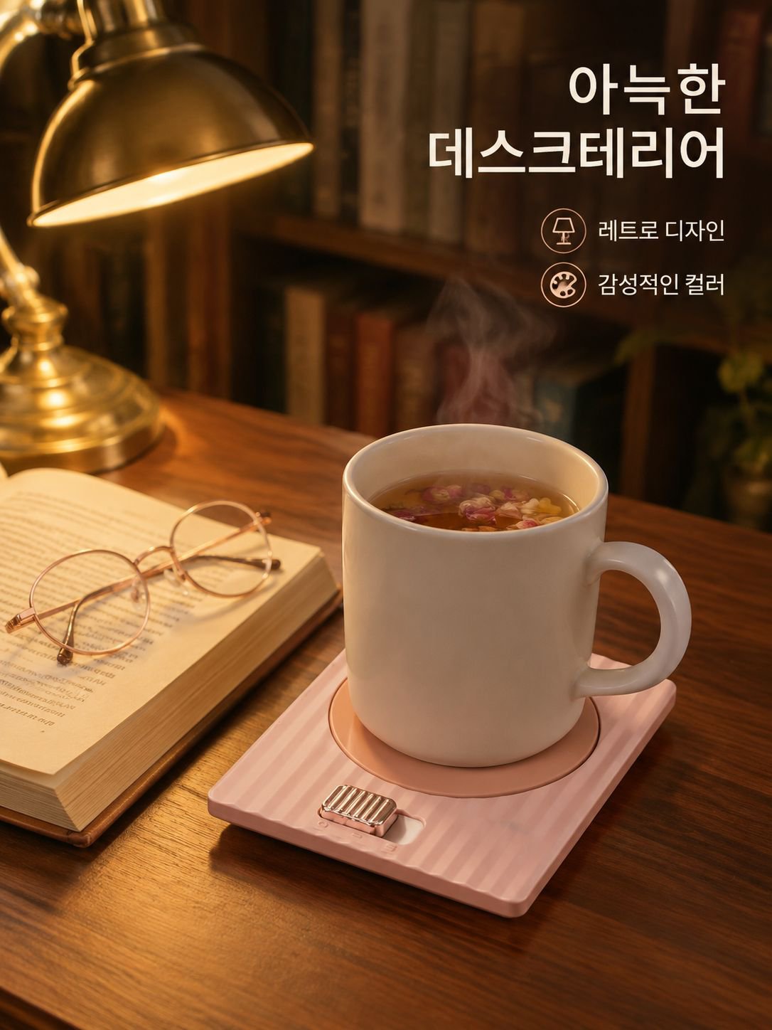 온열 온도 조절 컵받침
