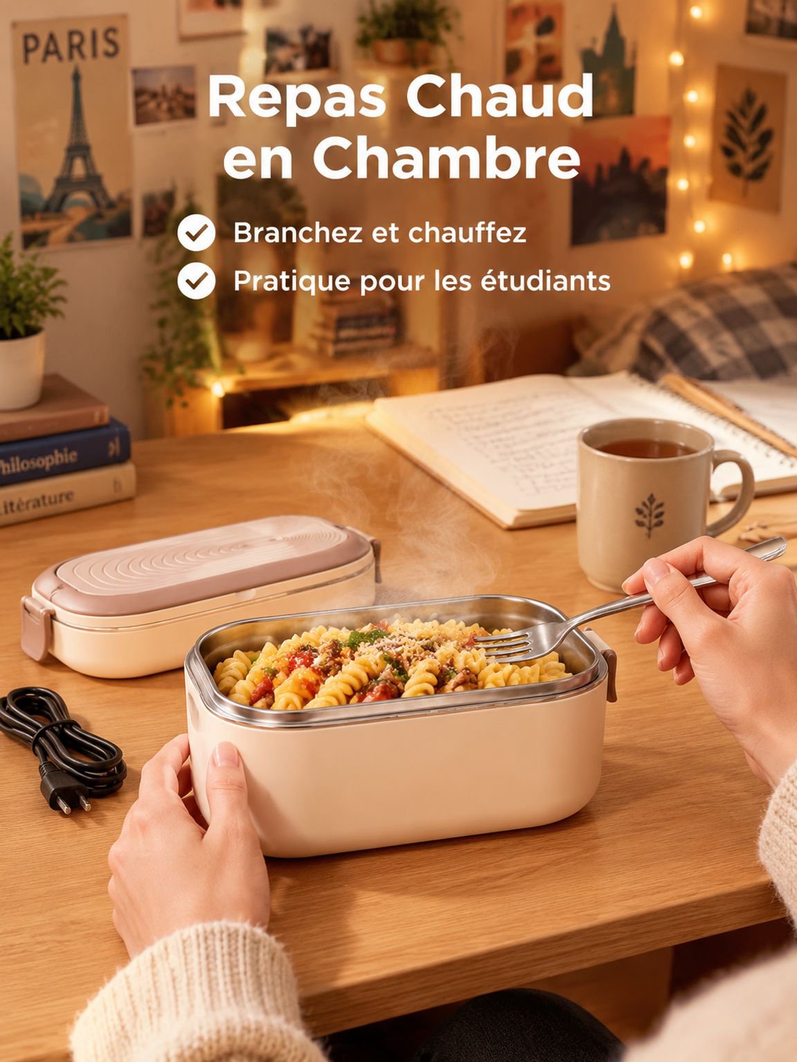 Bento électrique portable pour déjeuner au bureau