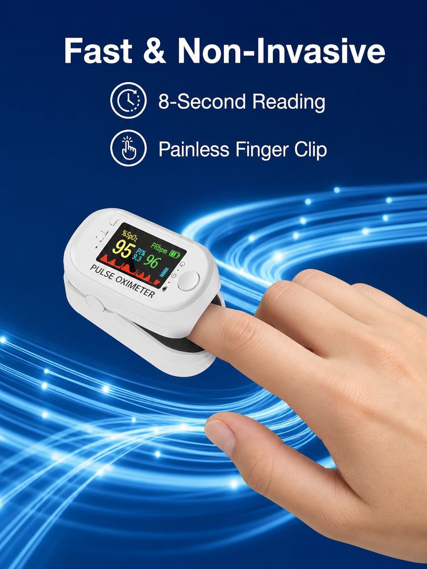 Portable Fingertip Blood Oxygen Monitor