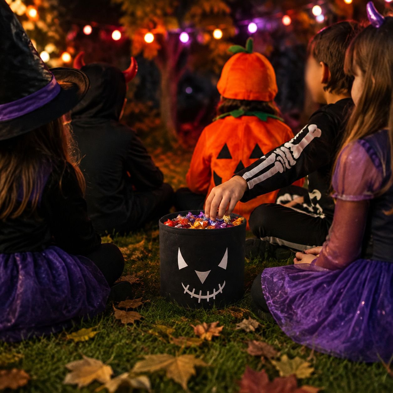 Portable Halloween felt handbag for party favors