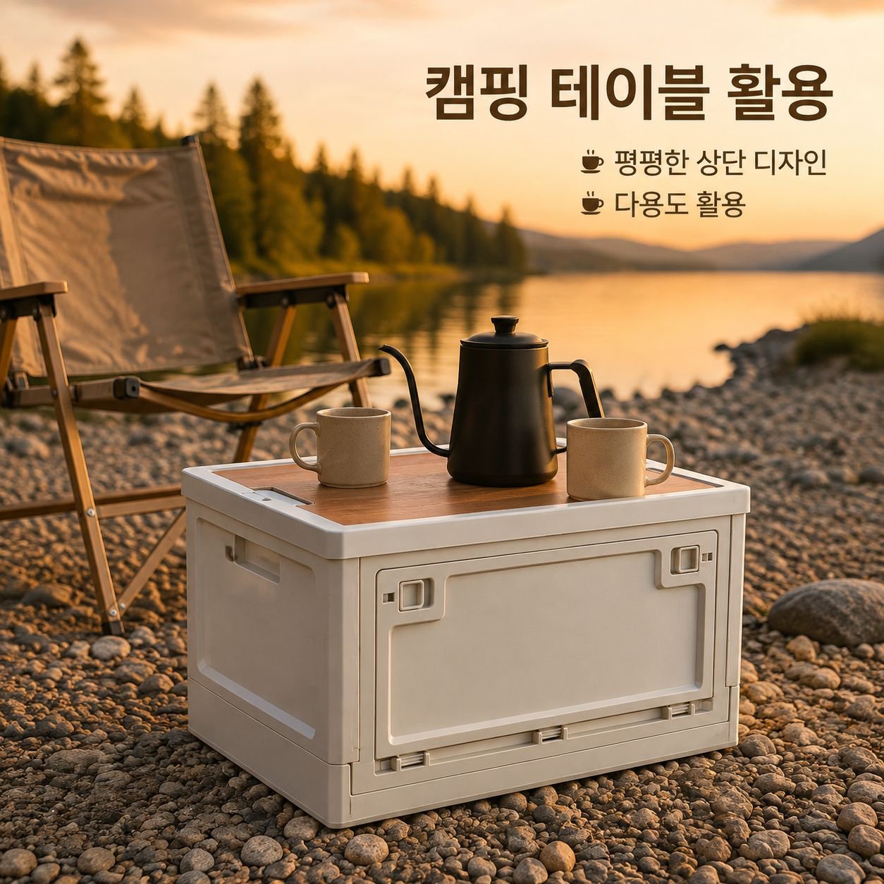야외 캠핑용 접이식 수납함