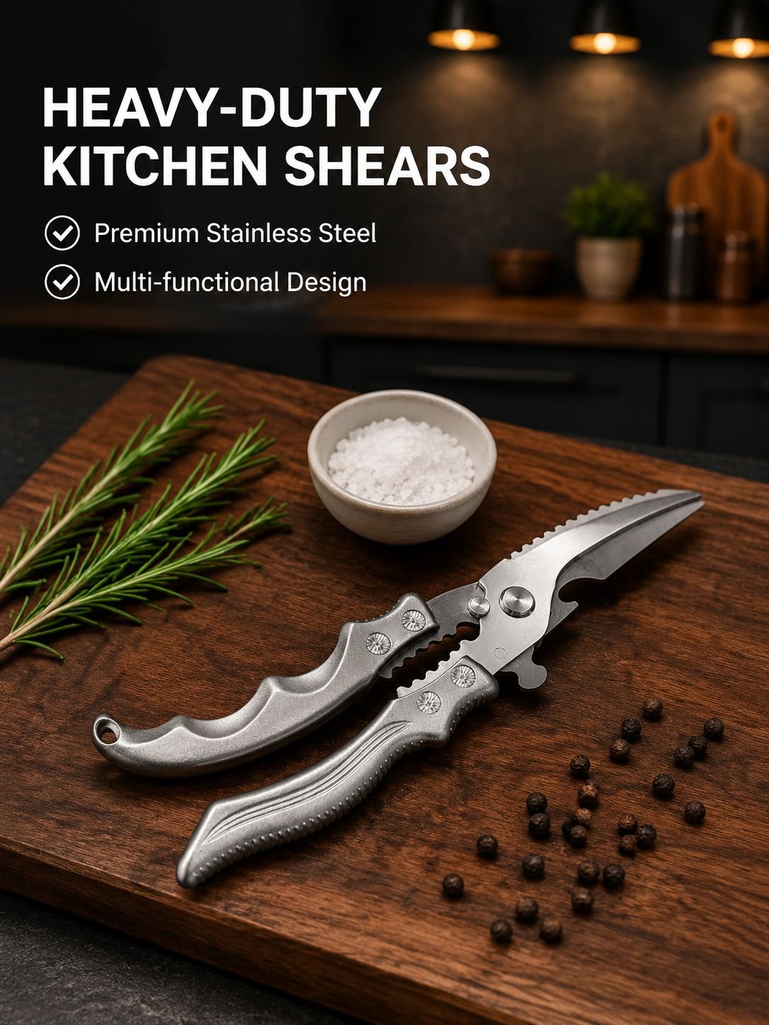 German stainless steel kitchen scissors