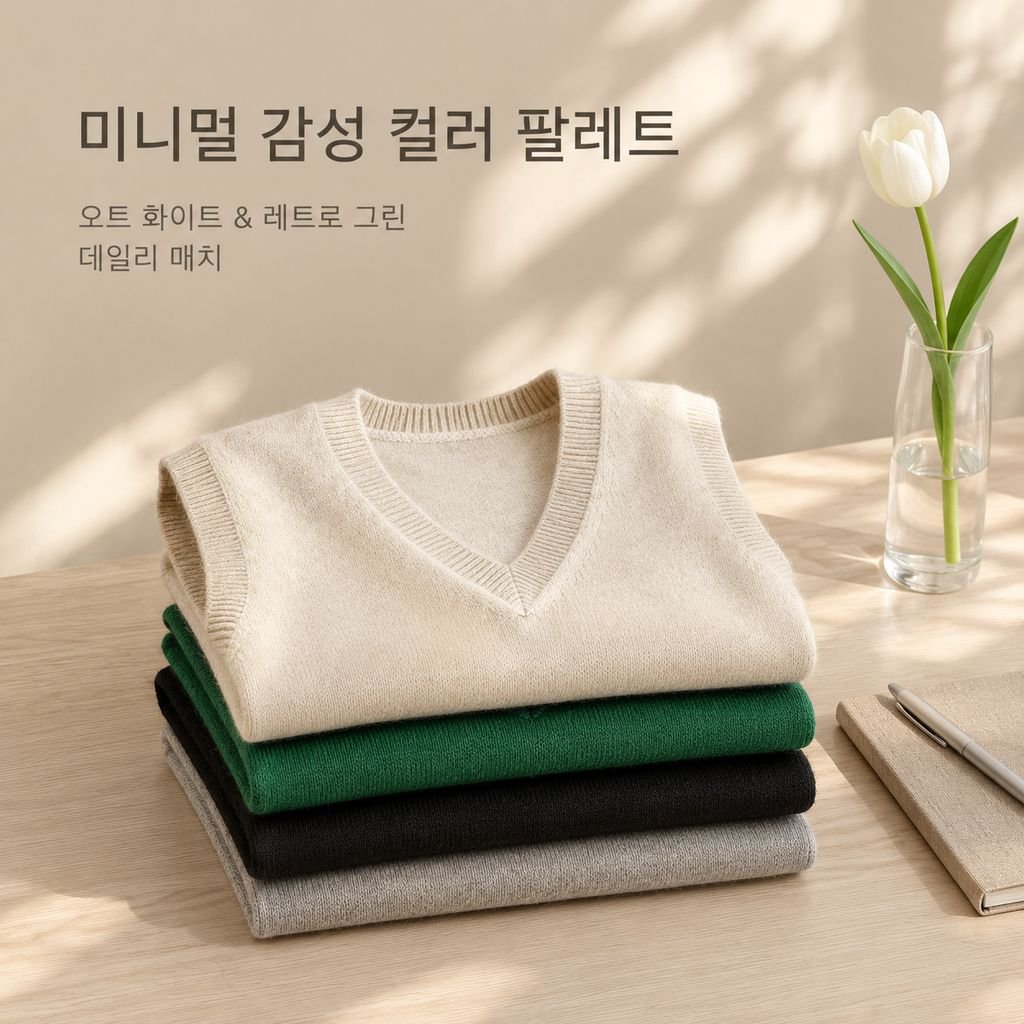 여성용 니트 조끼