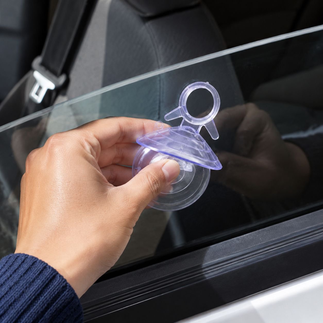 Easy to install car curtain suction cup holder