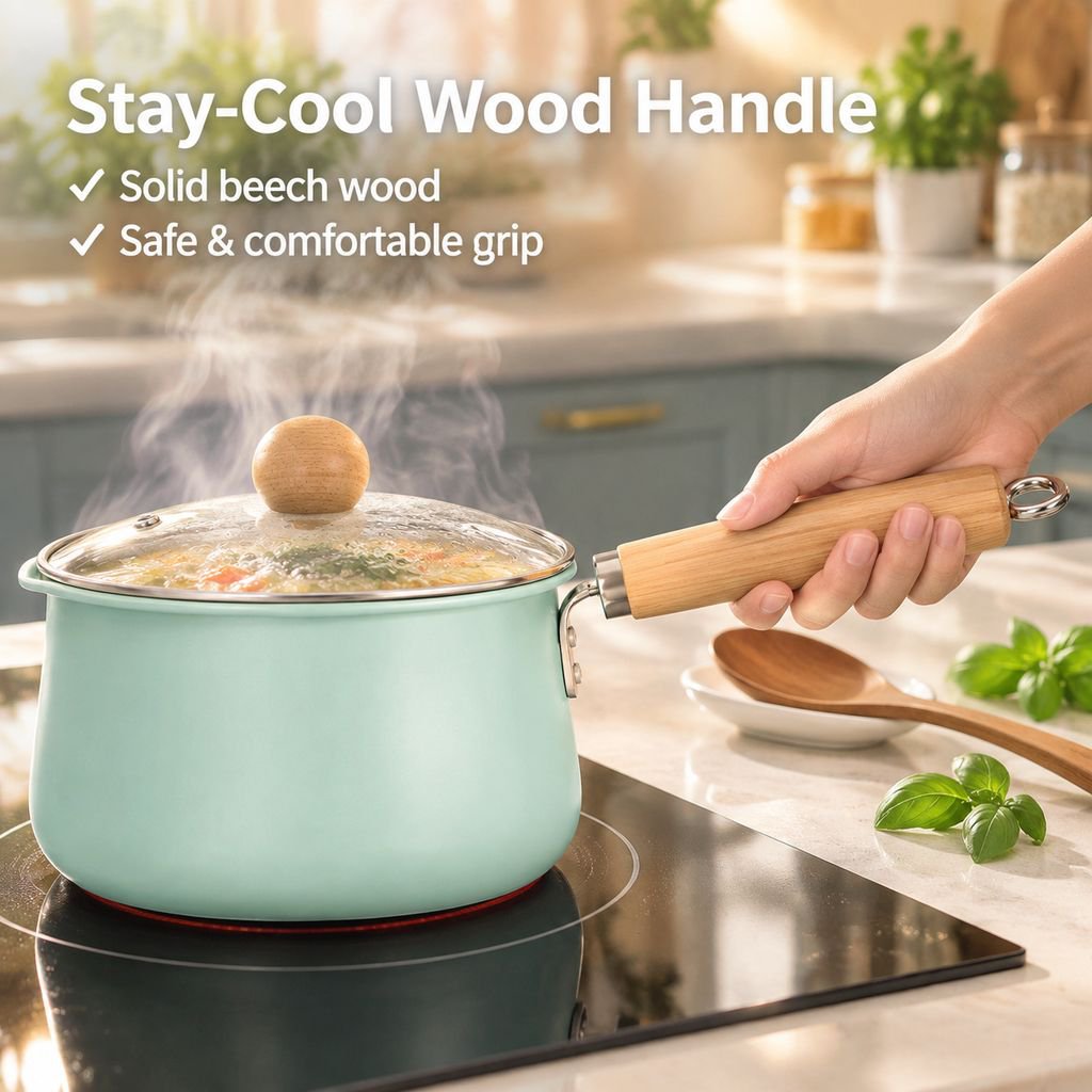 Double-Sided Ceramic Non-Stick Milk Pot